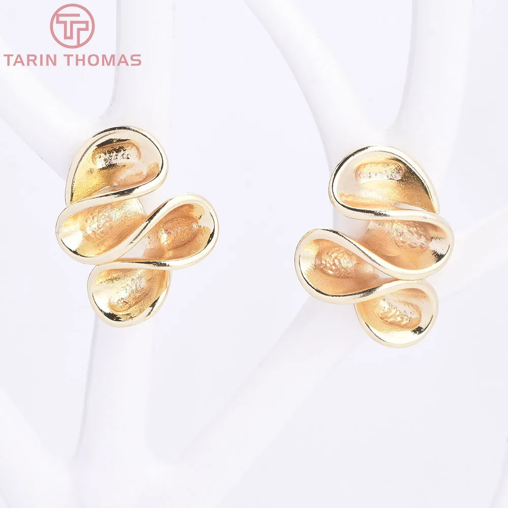 (10337) 11x17,5MM 18K Gold Farbe Messing Wellenförmige S-förmige symmetrische Ohrring Verschluss DIY Schmuckherstellung Erkenntnisse – Detail 9