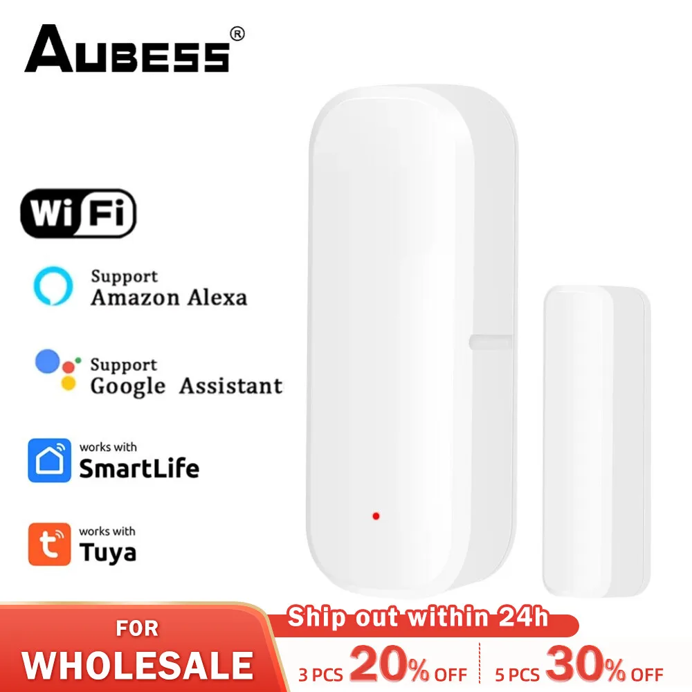Tuya WiFi Smart Door Sensor Smart Home Door Open/Closed Detectors Window Sensor Smart Life Works