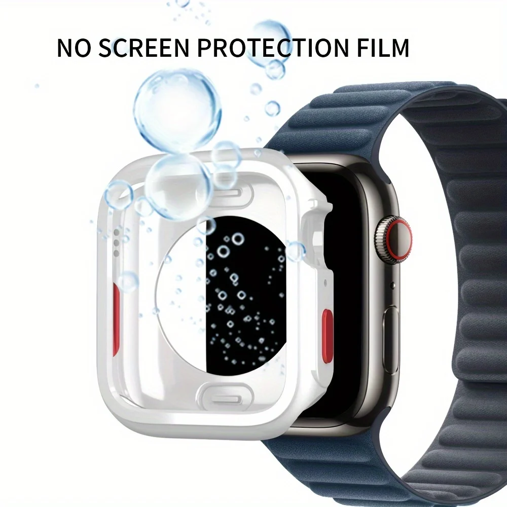 Silicone Case For Apple Watch 40mm/41mm/44mm/45mm Shockproof Protective Cover iWatch Series 3/4/5/6/7/8/9/SE No Screen Protector