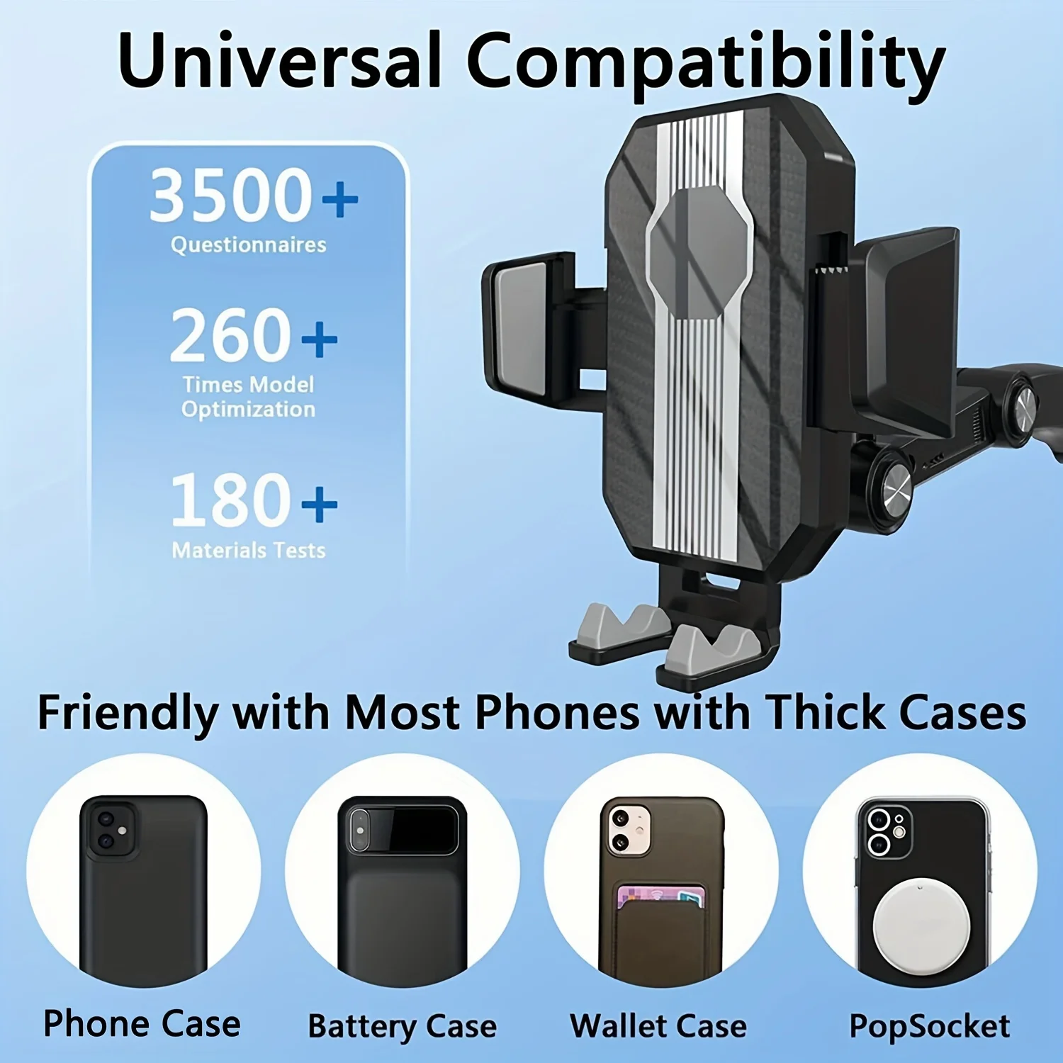 Multifunctional 360° Retractable Rotary Adjustment Universal Car Phone Bracket, for Car, Truck, Engineering Vehicles car holder