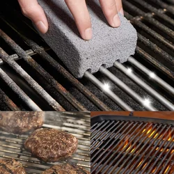 BBQ Grill Cleaning Stone - Pumice Brick for Outdoor Kitchen and Barbecue Tools (GRAY)