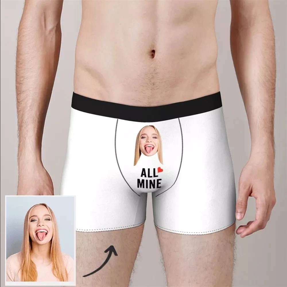 

personalized Funny Boxers Face Property Of boyfriend men Valentines gift Wedding husband briefs This Fine Arse underwear present