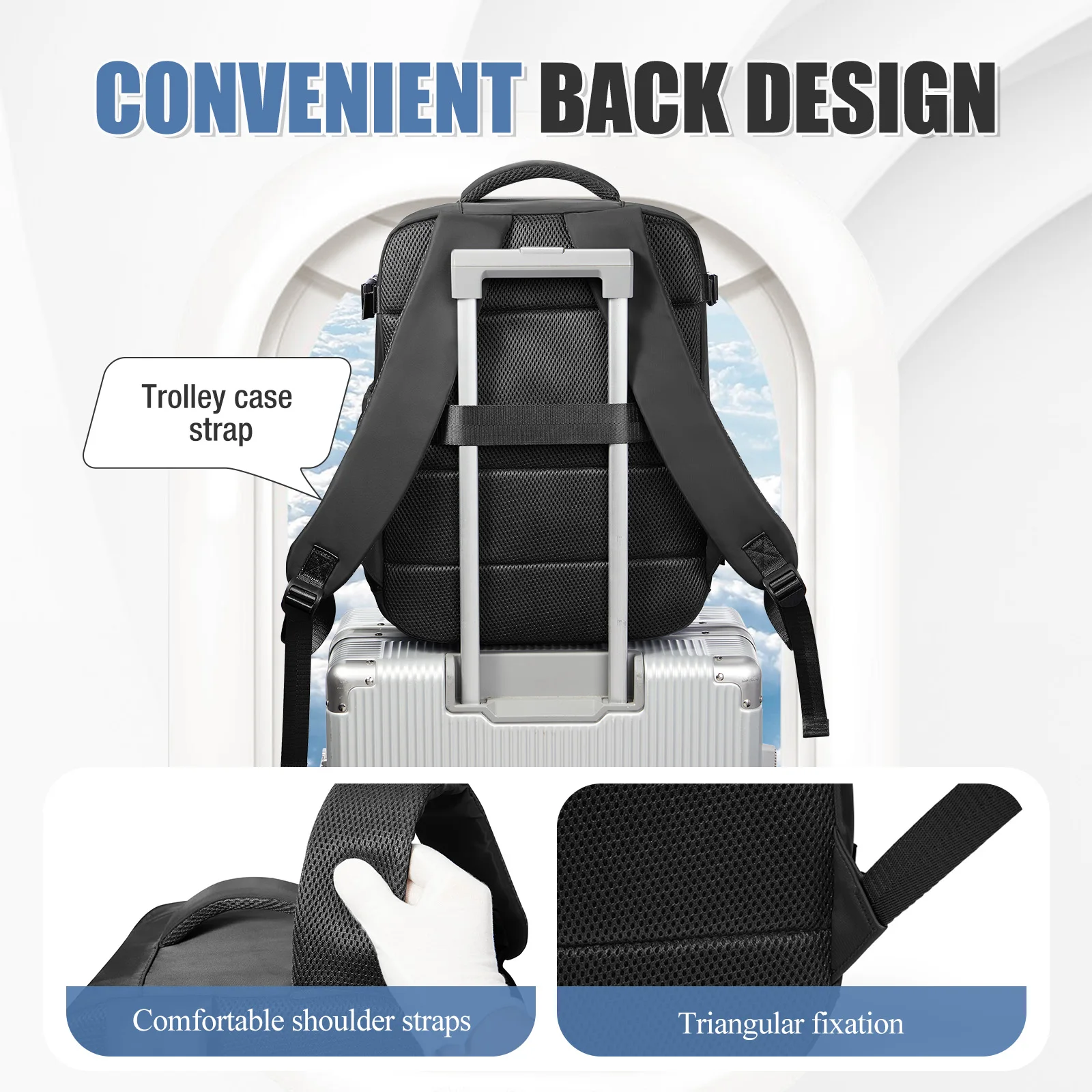 Cabin Bags Ryanair 40x30x20 Underseat Cabin Bag, Hand Luggage Travel Backpack Cabin Size Business Carry On Bag Computer Backpack