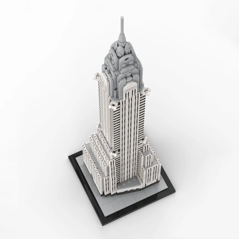 MOC-127022 Chrysler Building 1:800 Building Block Model Spliced Toy Puzzle Kids Gift