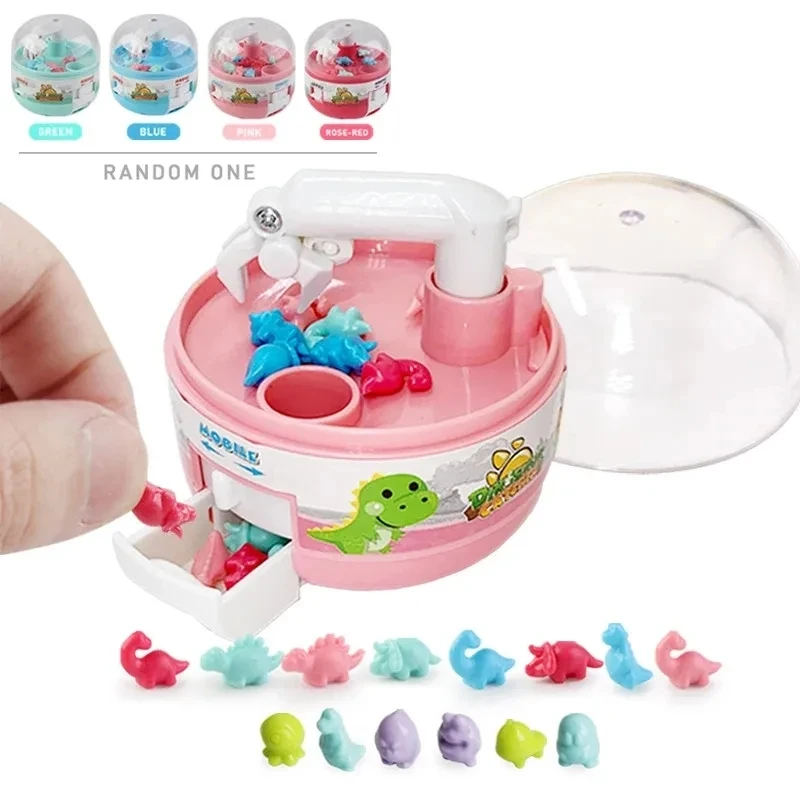 Mini Capsule Claw Machine Children Toys Household Catch Dinosaur Fingertip Board Games Funny Doll Machine Gifts Toys for Kids 6