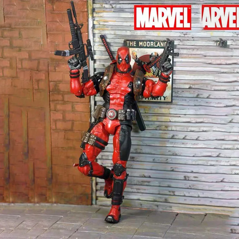 

20cm Original Bandai Shf Deadpool 2 Marvel Collect Trendy Articulated Movable Figures Animation Peripheral Toys Christmas Gifts