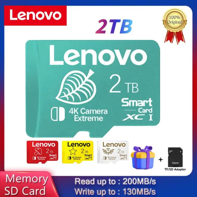 Scheda Di Memoria Originale Lenovo 2Tb 100 Mb/S A2 Scheda Sd Da 1Tb Scheda Micro Da 128Gb Class10 Scheda Flash Da 512Gb Scheda Micro Tf/Sd Per Drone 2
