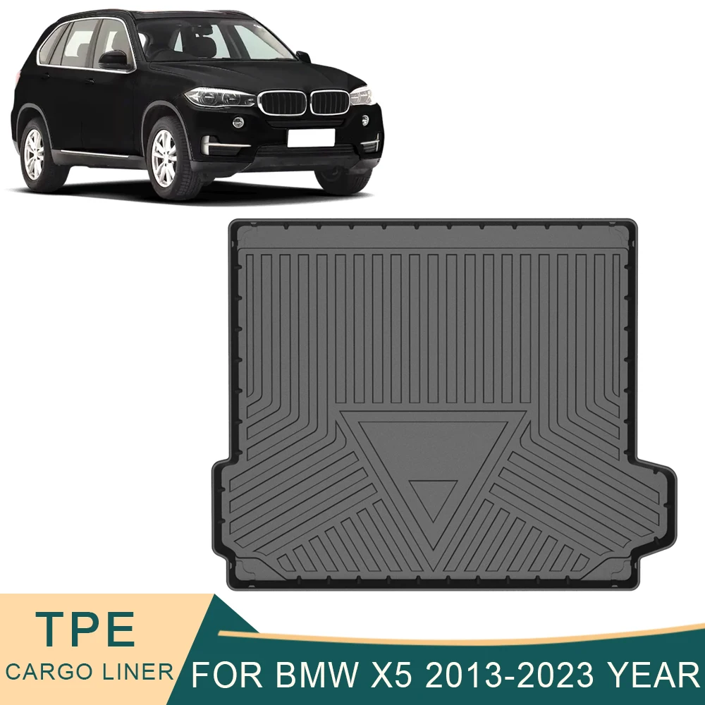 For BMW X5 F15 20132023 Car Cargo Liner AllWeather TPE Nonslip Trunk Mats Waterproof Boot