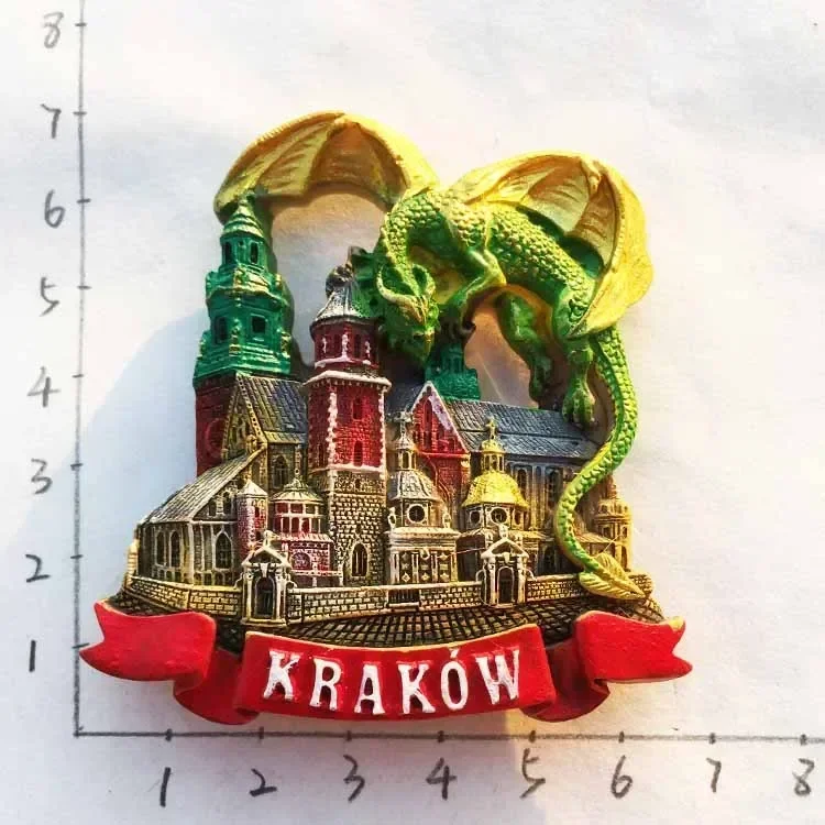 Poland Wavel Castle KRAKOW Fridge Magnets Wroclaw Castle Tourist Souvenirs Magnetic Sticker Home Decoration Polska Gifts Idea