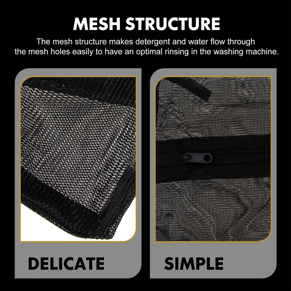 8 Pcs Clothing Black Laundry Bag Travel Bags Mesh Dryer Polyester for Washing Machine 5