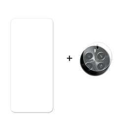 Crystal Clear Tempered Glass Screen and Camera Protector - Realme 12 4G (1 Glass and 1 Lens)