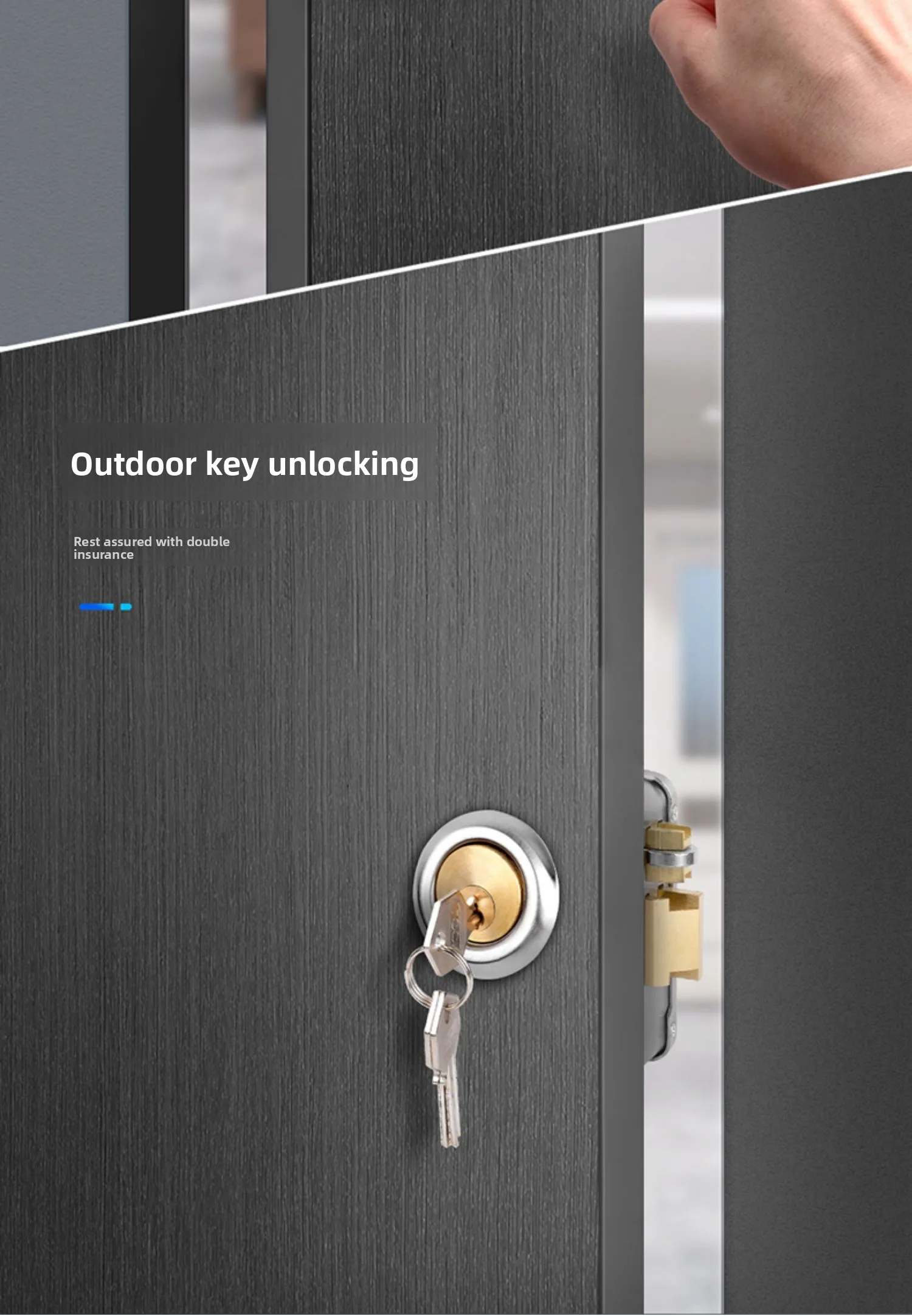 stainless steel baking paint electric control lock single and double head commun