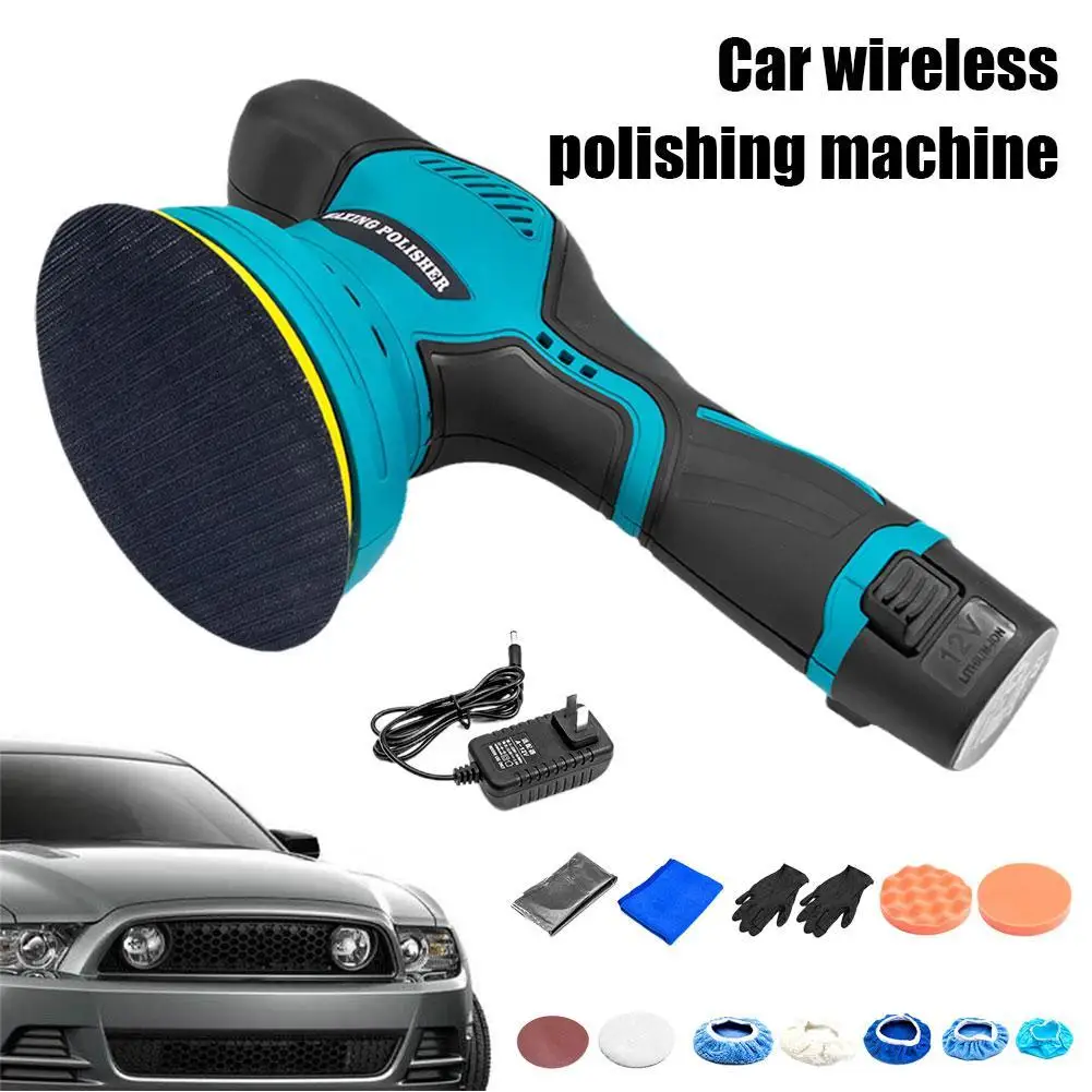 

Cordless Car Buffer Polisher 12V Wireless DA Car Polishing Machine 8 Gears Electric Auto Polishing Cleaning Rust Removal Machine