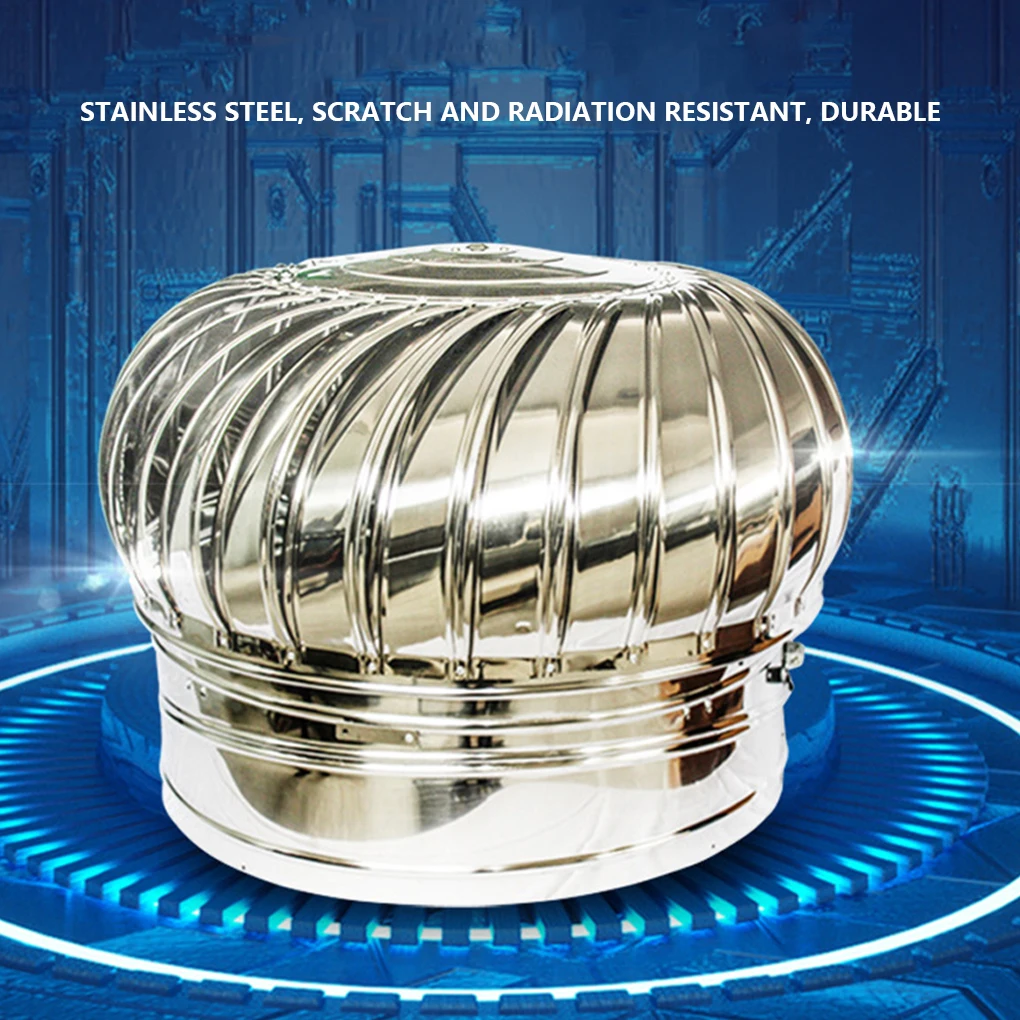 304 Stainless Steel Roof Ventilator Wind Turbines Air Vent Attic Ventilator 110mm 150mm 200mm Pipefit Roof Ventilating Fan