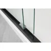 Shower Door 56-60 in W X 72 in H, Black Sliding Shower Glass Door Adjustable Semi Frameless Shower Door 4