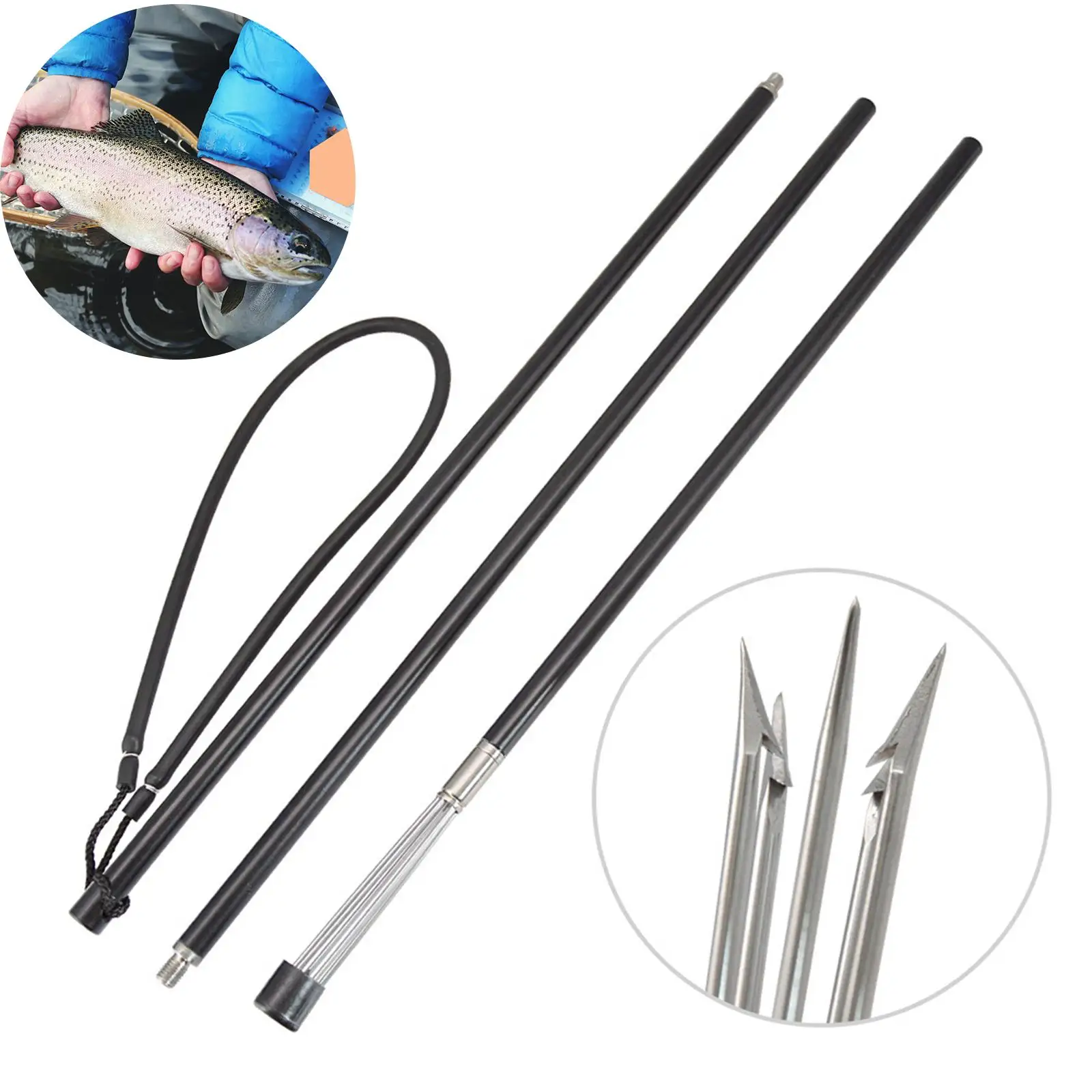 Spearfishing Hand Spear 4FT 8FT 9FT 18FT Carbon Roller Polespear Diving  Fish Pole Spear Fishing Harpoon Hawaiian Sling Slip Tips - AliExpress