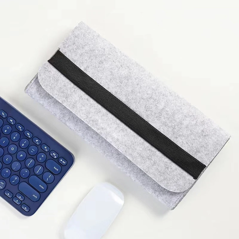 Portátil Feltro Bolsa de Armazenamento para Teclado sem Fio Anti Choque Teclado Manga Tampa do Case Dustproof Apto para Logitech K380 K480 - Imagem 3