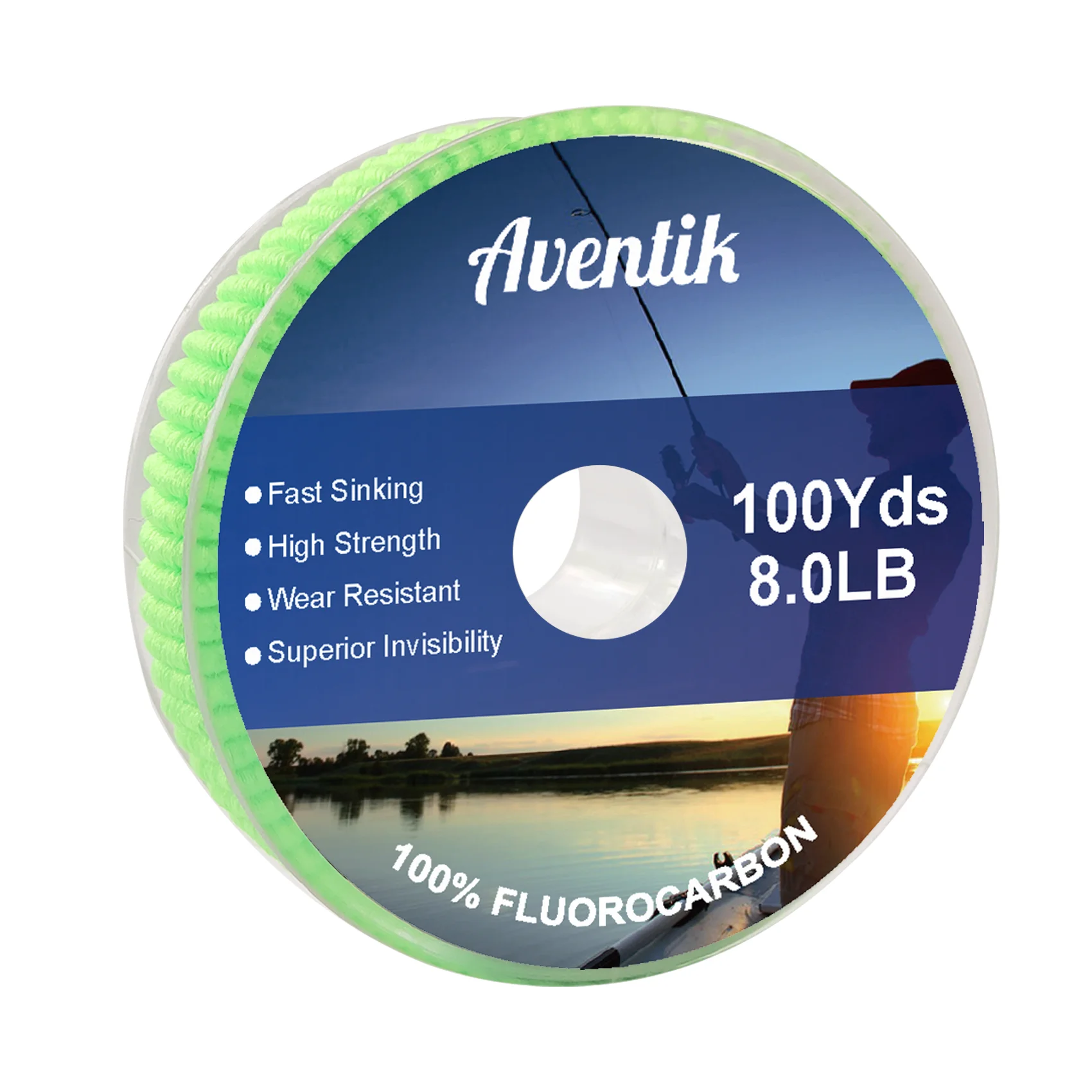 Aventik Fluorocarbon Fishing Line 100YD/91M Carbon Fiber Pure Clear Fluorocarbon  Line Tippet Leader Sinking Fast Material