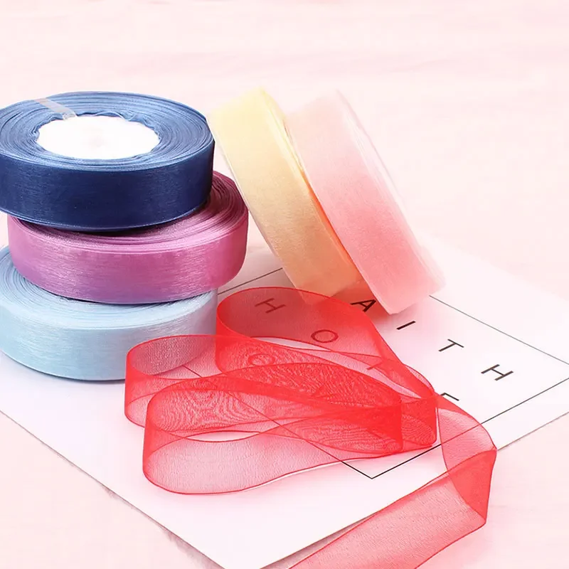 Organza Chiffon Ribbon for Decoration and Crafting - 50 Yards