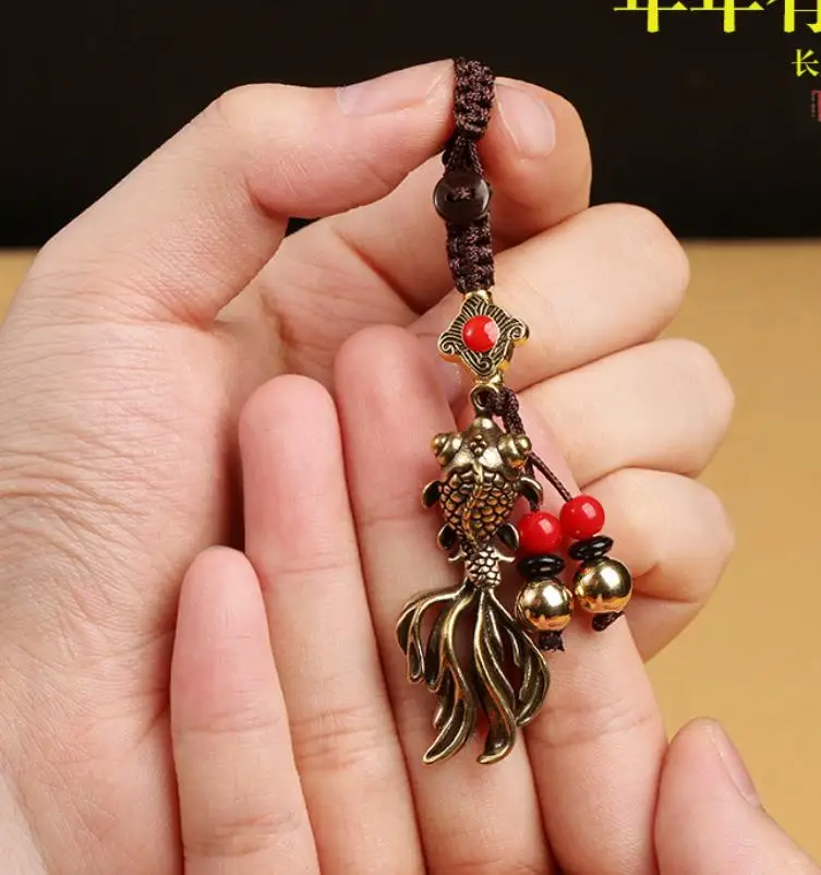 

25 шт. Золотая рыбка фэн-шуй украшение подвеска брелок для удачи богатство успех подарок на день рождения