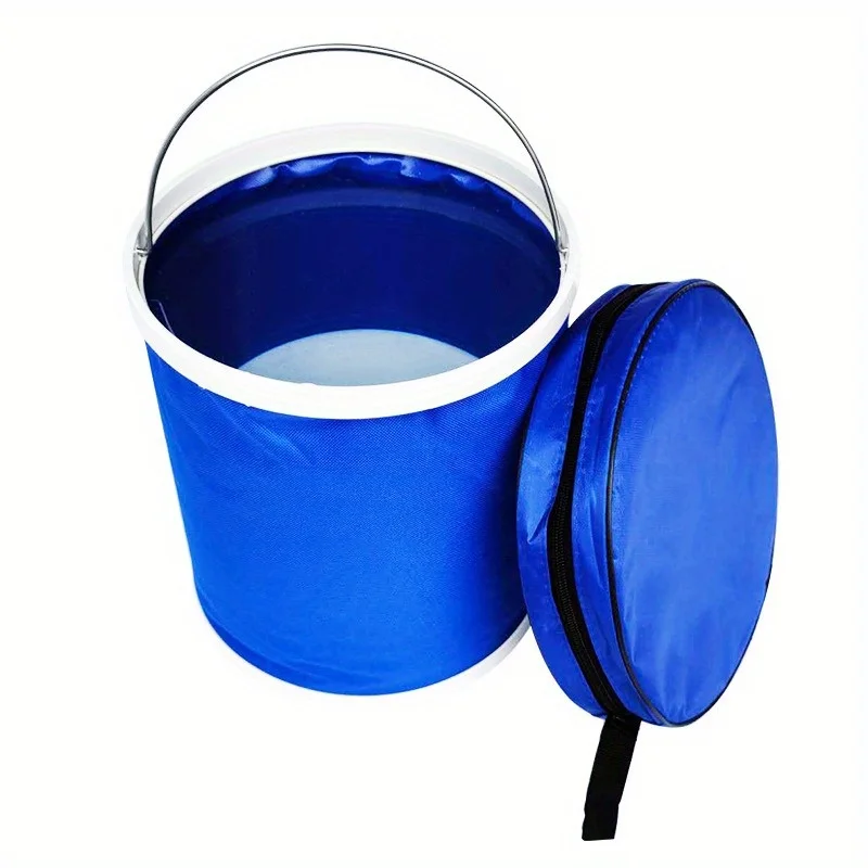 Multi functional portable folding bucket for camping barbecue fishing car washing compact outdoor water container
