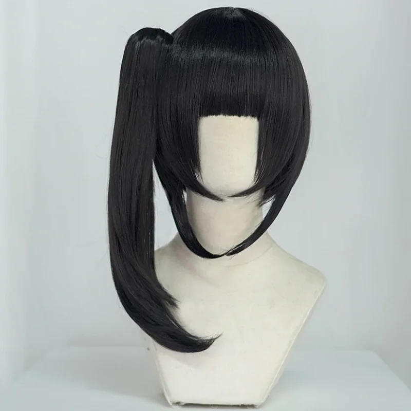 

UWOWO Tsuyurii Kanawoo Cosplay Wig 48cm Long-Black Wig Long Hair Halloween