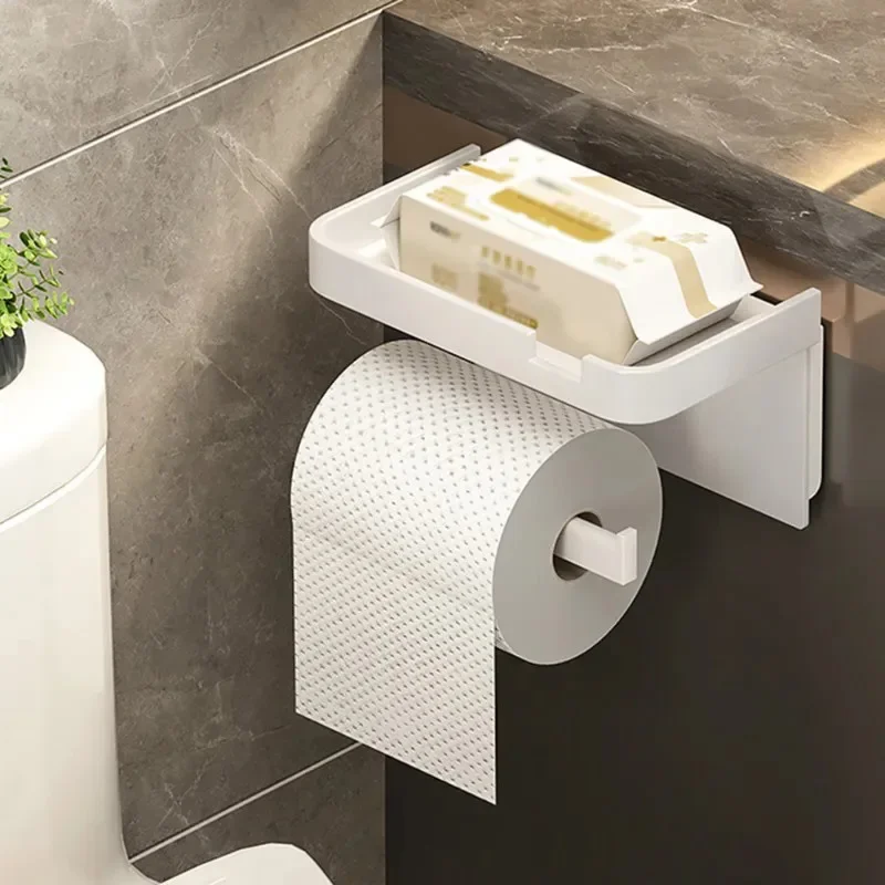 1/3pc Tissue Hanger Toilet Paper Roll Holder Bathroom Accessories Storage Rack No Punching Paper Towel Storage Rack Wall Mounted paper towel holder toilet paper holder toilet paper rack toilet roll holder paper towel rack tissue holder