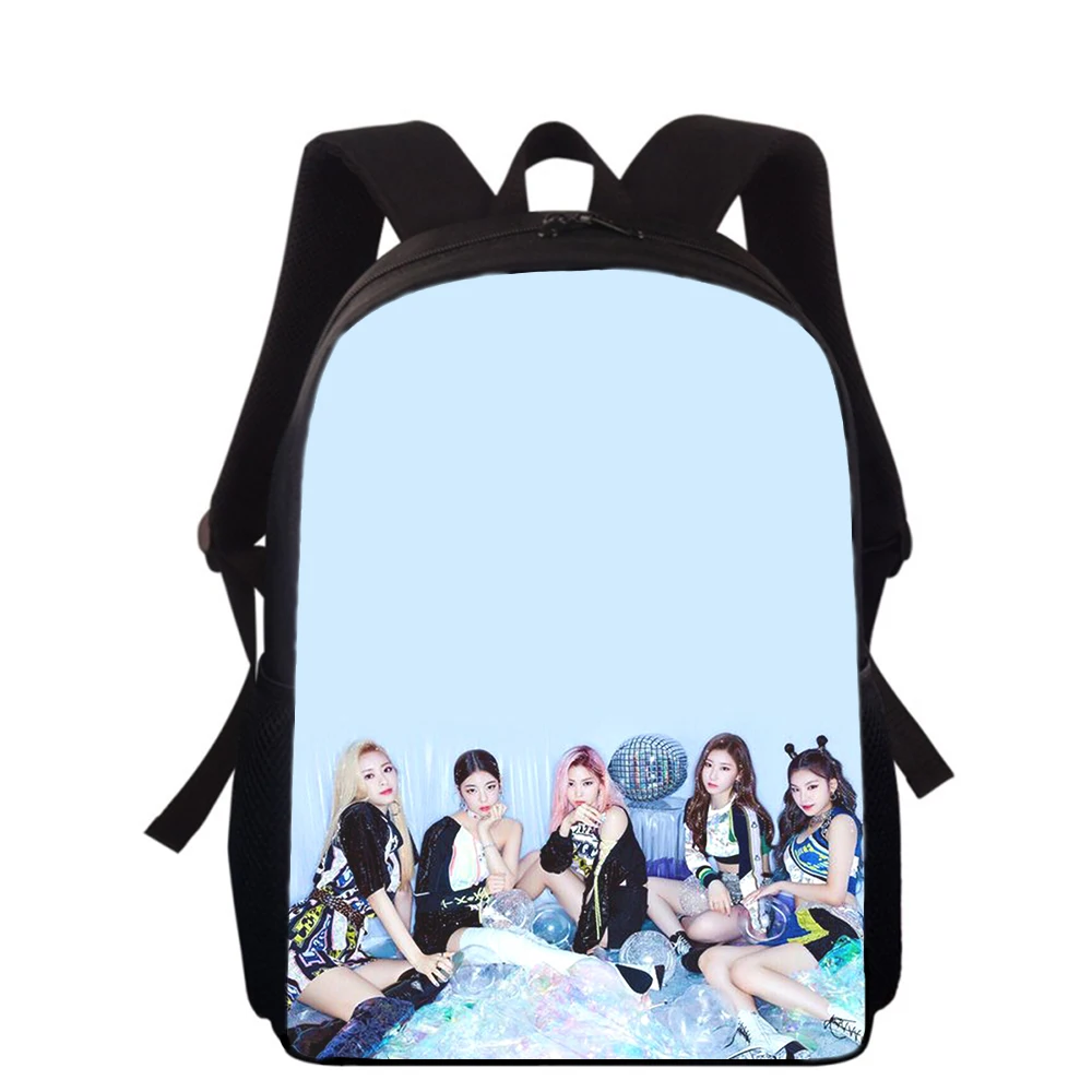 KPOP ITZY 15” 3D Print Kids Backpack Primary School Bags for Boys Girls Back Pack Students School Book Bags