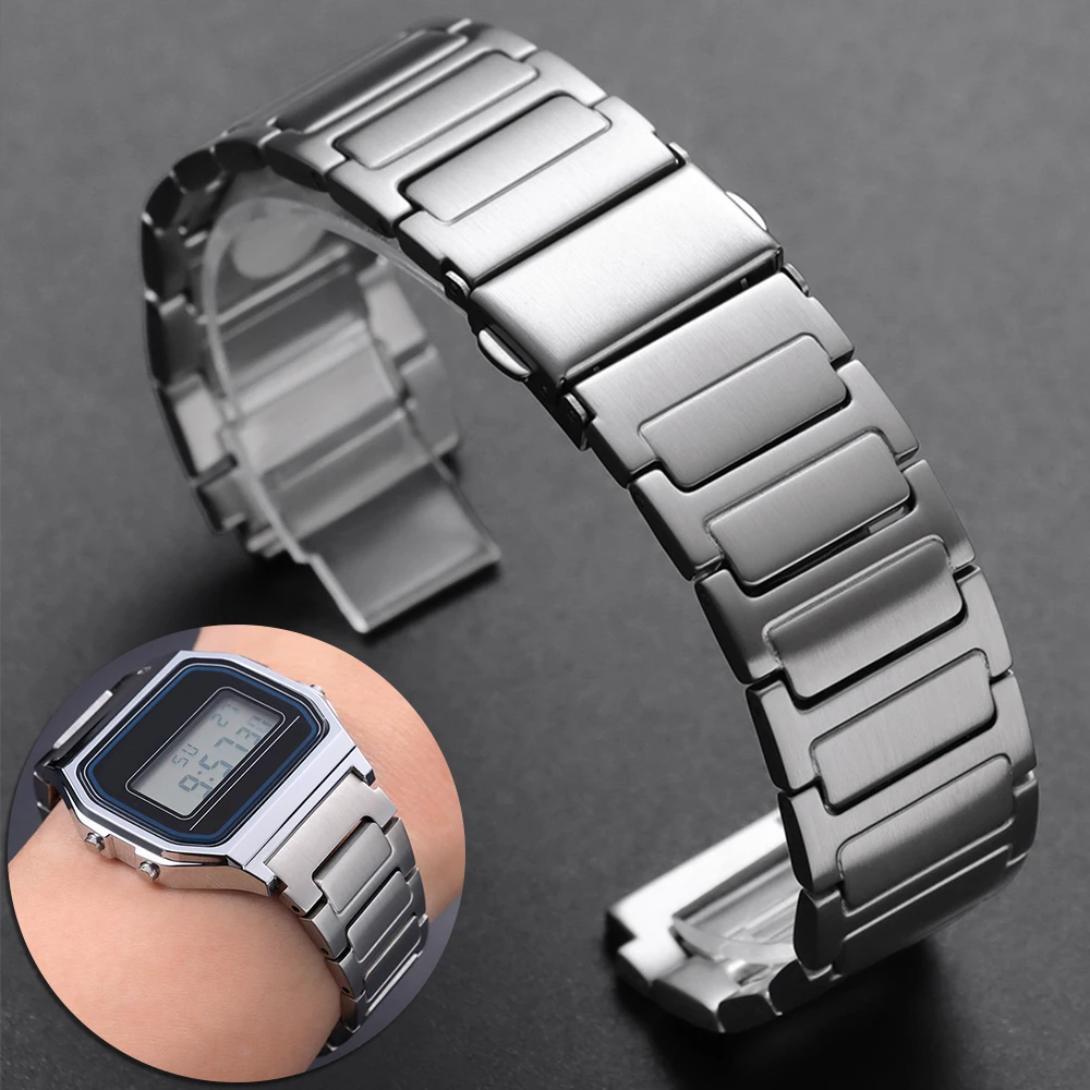Sleek Quick Release Stainless Steel Smart Watchband Replacement Strap