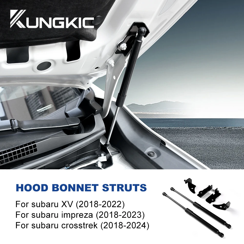 Hood Dampers for Subaru Impreza -23/XV -22/Crosstrek Car RHD LHD Front Bonnet Modify Gas Struts Lift Supports