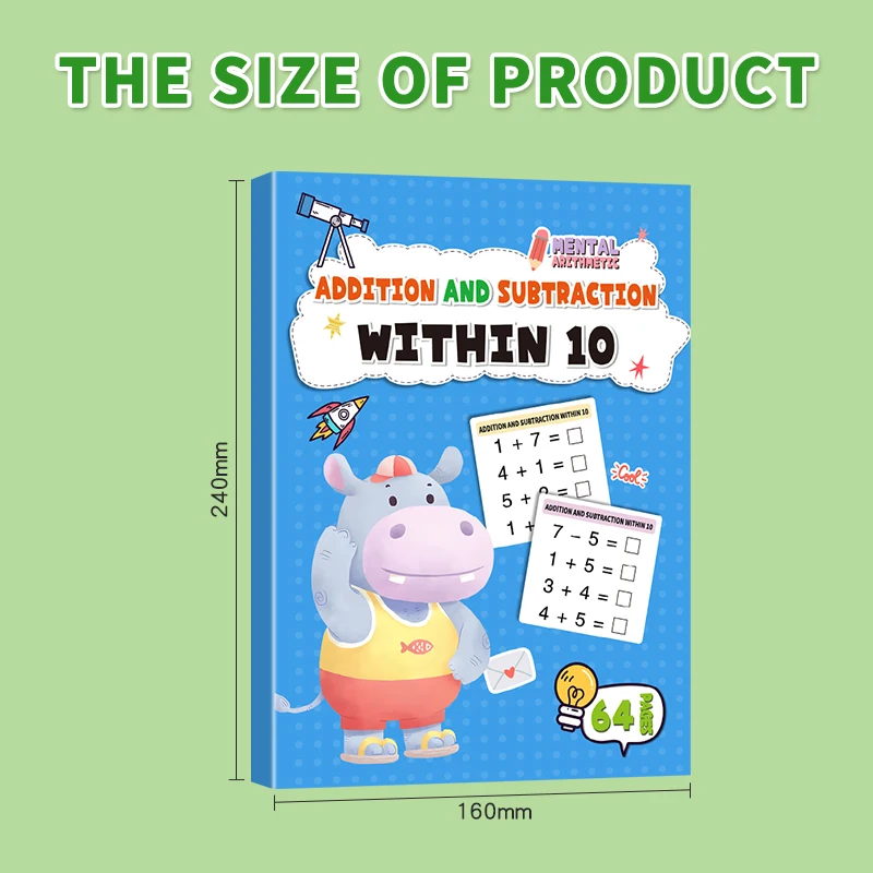 Mathematics Improvement Aids, Addition and Subtraction from 10 to 100, Daily Math Practice Books for Children, Improve Calculation Skills, Early Education Practice Books, Horizontal and Vertical Addit - 2