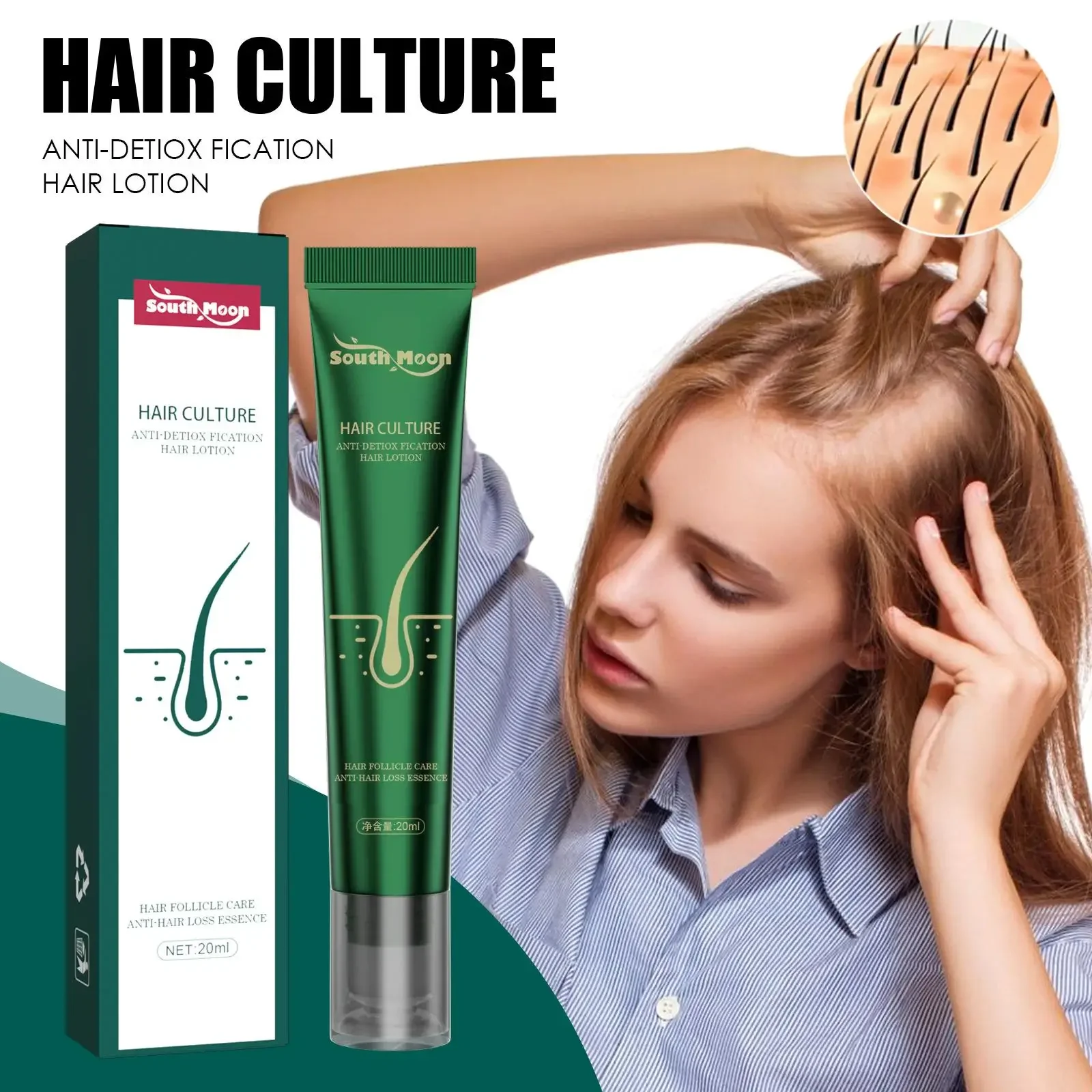 10PCS Biotin Fast Oil Hair Growth Serum Hair Thinning Treatment Liquid Anti-Hair Loss For Women & Men