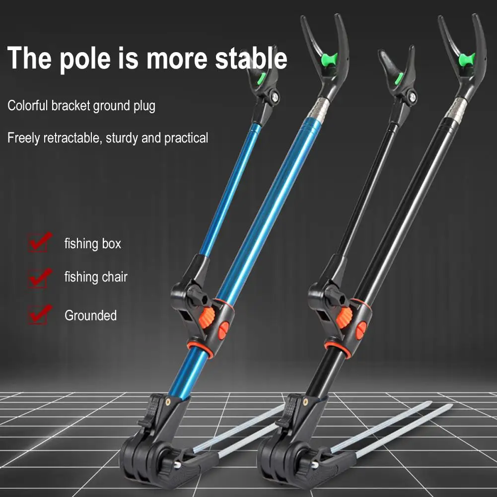 Fishing Rod Holder Fishing Rod Bracket Fishing Rod Support Fishing Rod Rest 2.1M/2.4M Stainless Steel Thickened Telescopic Fishing Rod Bracket Fishing Rod Dual Purpose Bracket Holder
