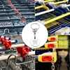 4Pcs Shopping Trolley Remover Key Ring Token Chip with Carabiner Hook Metal Portable Universal Supermarket Keyring Token Decor 4