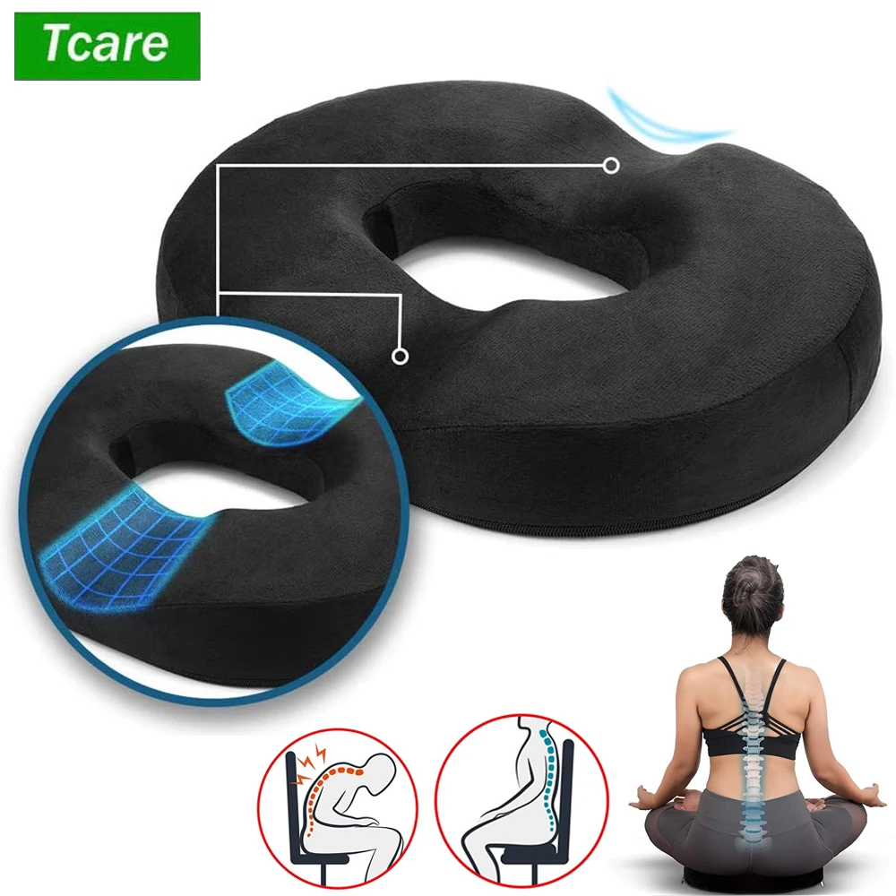 Donut Pillow Memory Foam Cushion Tailbone Pain Orthopedic Support