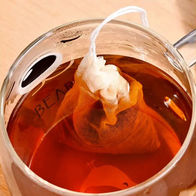 Multifunctional Cotton Drawstring Strainer Reusable Chinese Medicine Filter Bag Kitchen Soup Bag Tea Bags 20pcs/lot tea strainer,disposable tea bags,disposable tea filter bags