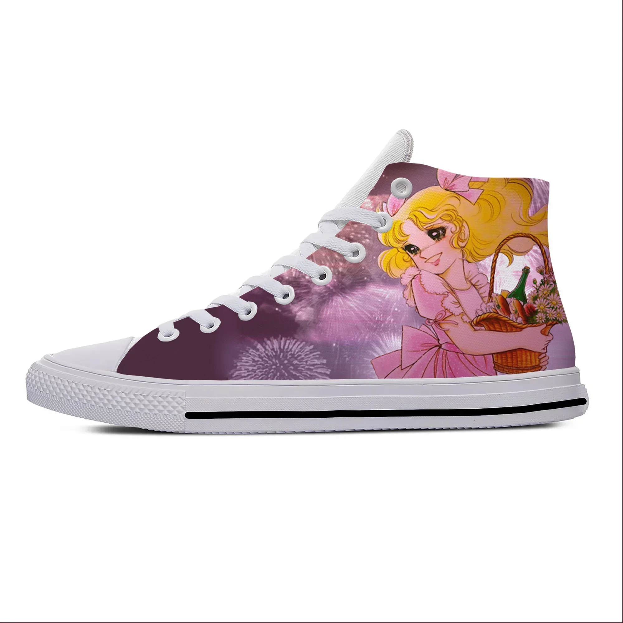 Japanese Anime Manga Cartoon Candy Candy Fashion Casual Cloth Shoes High Top Lightweight Breathable 3D Print Men Women Sneakers