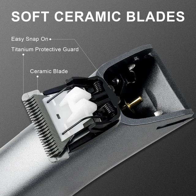 Electric Trimmer for Men's Groin Hair: Versatile Body Groomer and Waterproof Pubic Hair Trimmer with Replaceable Ceramic Blade 3