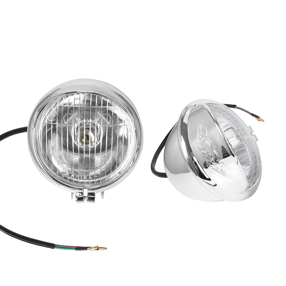 Aeromdale Motorrad Nebelscheinwerfer 10,2cm Chrom - Bullet Spot Scheinwerfer Für Chopper