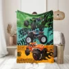 1pc American Takis, Monster truck digital printing warm skin-friendly thickened flannel blanket for office, home, travel 4