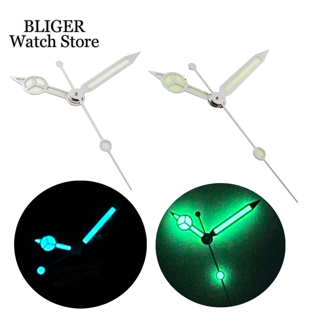 

BGW9 Greenish-blue Luminous C3 Silver Watch Hand Needles fit NH35 NH35A NH36A NH38 NH70 NH72 Movement Watch Accessories Parts