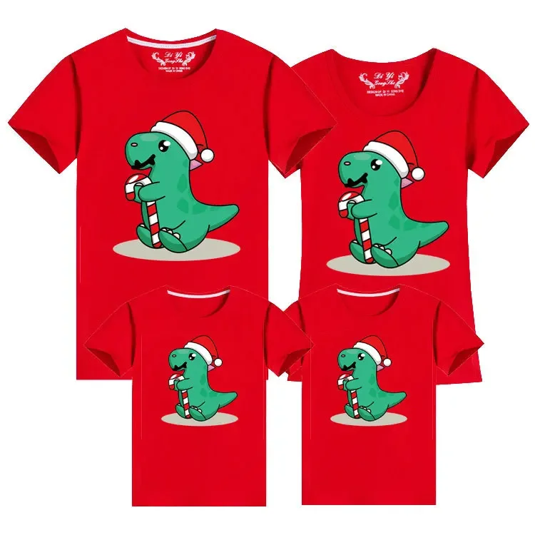 Camiseta con estampado de Feliz Navidad para toda la familia, trajes a juego, camiseta para padre, madre, hija e hijo, camisetas de algodón para bebé, ropa de regalo de Navidad con apariencia familiar