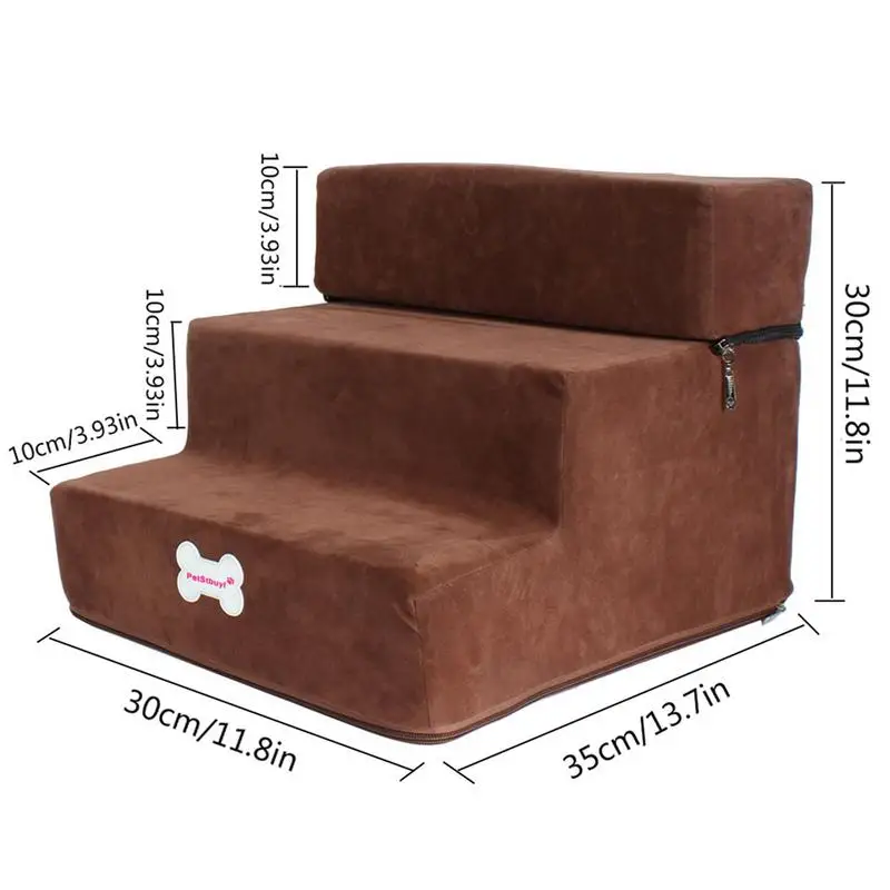 30cm Dog Stairs 3 Steps Pet Ramp Ladder Anti-slip Removable for Small Dog Cat Bed Supplies pet ramp stairs