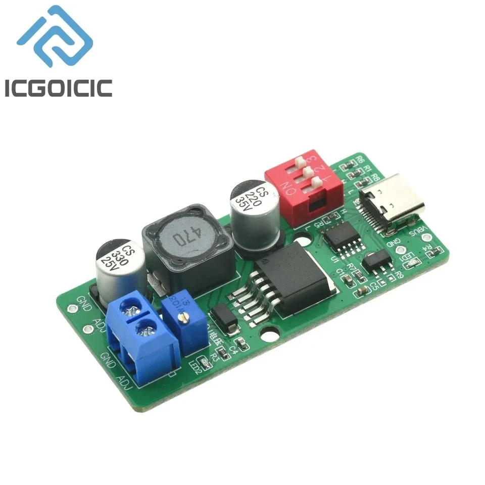 Versatile USB-C PD Trigger Module – Adjustable Voltage Output for Charger Testing & DIY Power Supplies