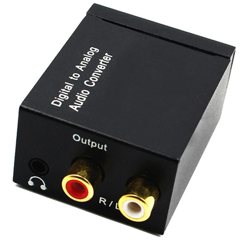 Digital To Analog Audio Converter Amplifier Decoder Optical Fiber Coaxial Signal To Analog Spdif Stereo 3.5MM Jack 2*RCA