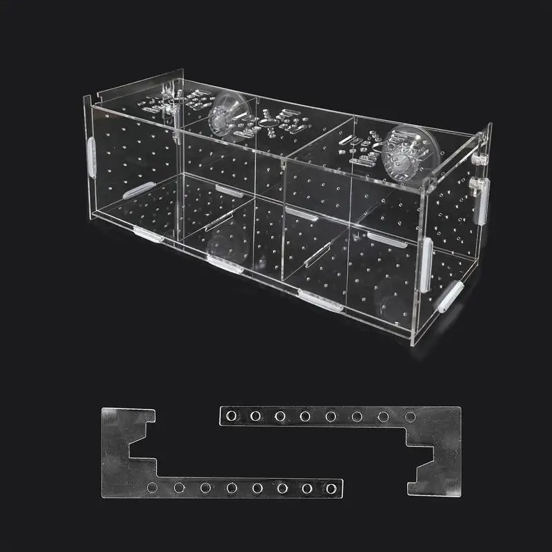 Fish Breeder Box Aquarium Acrylic Clear Breeder Box Hook Multifunctional Non Slip Aquarium Incubator Suction Cup