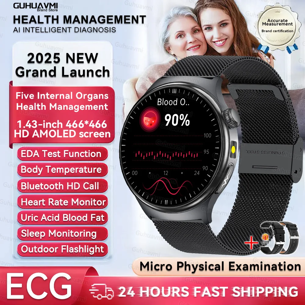 Nursing Grade Health Smartwatches For Men Women Precision Detection Heart thumbnail 3