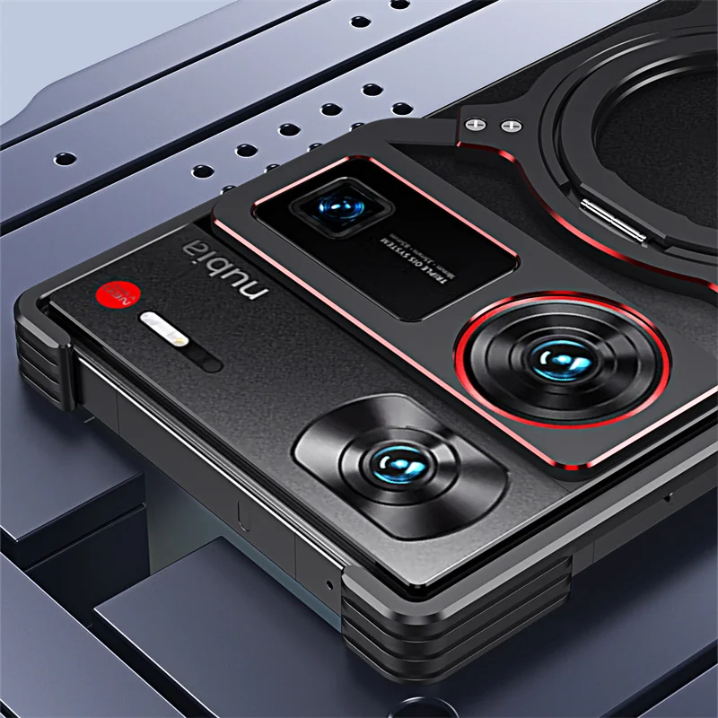 Magnetic Ring Aluminum Alloy Shockproof Bumper Case