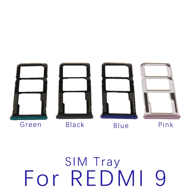 Sim Card Tray For Xiaomi Redmi 9 9A 9C 9T SIM Card Slot Sim Card Reader Holder For Redmi Hongmi 9 9a 9c 9t Replacement Parts