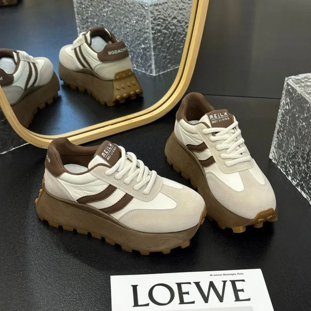 Women Mesh Breathable Platform Sneakers Women Casual Lace Up Outdoor Shoes Low Top Sneakers fashion Zapatos De Mujer